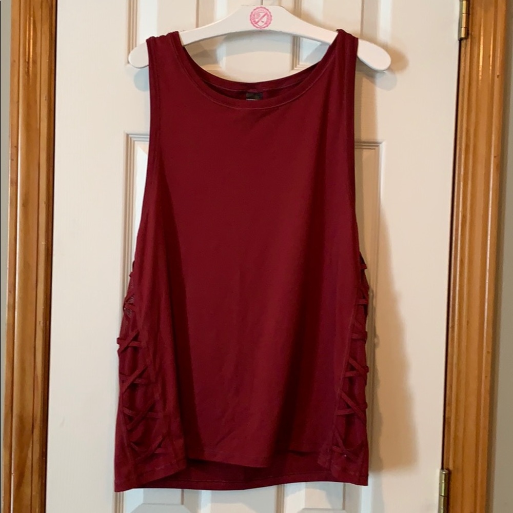 Maroon Sport Tank Top